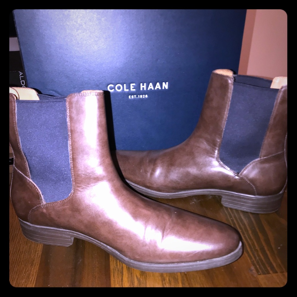 COLE HAAN Madison Waterproof Chestnut Leather
